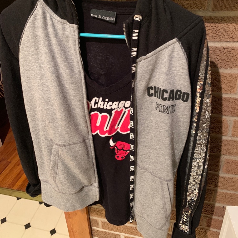 PINK Chicago Full Zip Hoodie